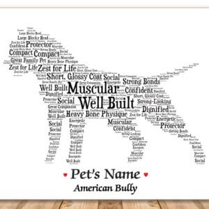 American Bully Dog with FREE Dog's Name + Giftwrap