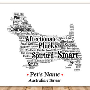 Australian Terrier Dog with FREE Dog's Name + Giftwrap