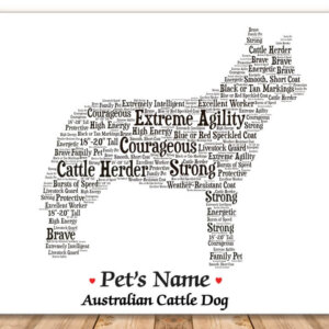 Australian Cattle Dog with FREE Dog's Name + Giftwrap