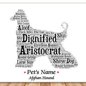 Afghan Hound Dog with FREE Dog's Name + Giftwrap