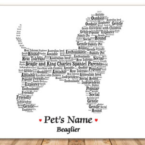 Beaglier Dog with FREE Dog's Name + Giftwrap