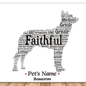 Beauceron Dog with FREE Dog's Name + Giftwrap