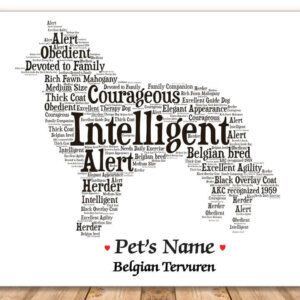Belgian Tervuren Dog with FREE Dog's Name + Giftwrap