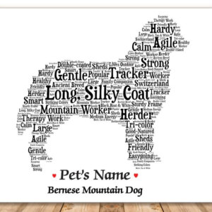Bernese Mountain Dog with FREE Dog's Name + Giftwrap