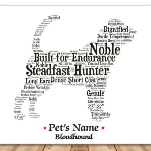Bloodhound Dog with FREE Dog's Name + Giftwrap