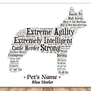 Blue Heeler Dog with FREE Dog's Name + Giftwrap