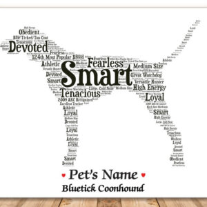 Bluetick Coonhound Dog with FREE Dog's Name + Giftwrap