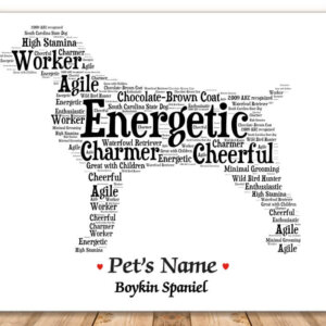 Boykin Spaniel Dog with FREE Dog's Name + Giftwrap