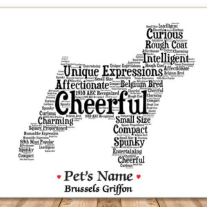 Brussels Griffon Dog with FREE Dog's Name + Giftwrap