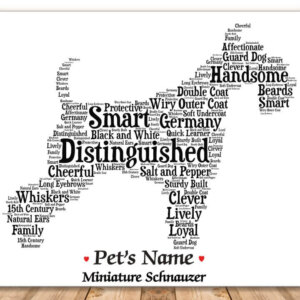 Miniature Schnauzer Natural Dog with FREE Dog's Name + Giftwrap