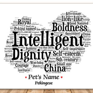 Pekingese Dog with FREE Dog's Name + Giftwrap