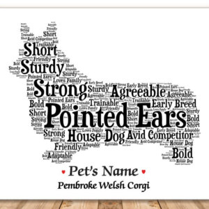 Pembroke Welsh Corgi Dog with FREE Dog's Name + Giftwrap