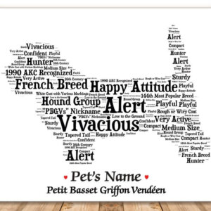 Petit Basset Griffon Vendeén Dog with FREE Dog's Name + Giftwrap