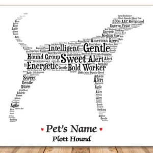 Plott Hound Dog with FREE Dog's Name + Giftwrap