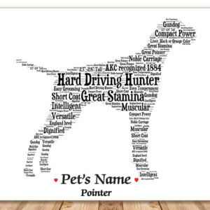 Pointer Dog with FREE Dog's Name + Giftwrap