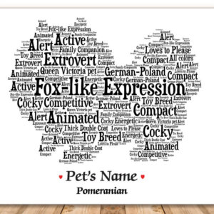 Pomeranian Dog with FREE Dog's Name + Giftwrap