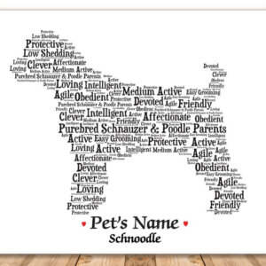 Schnoodle Dog with FREE Dog's Name + Giftwrap