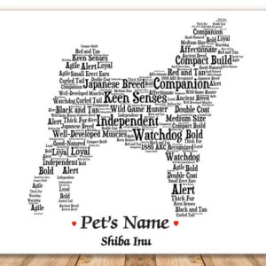 Shiba Inu Dog with FREE Dog's Name + Giftwrap