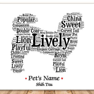 Shih Tzu Dog with FREE Dog's Name + Giftwrap
