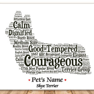 Skye Terrier Dog with FREE Dog's Name + Giftwrap