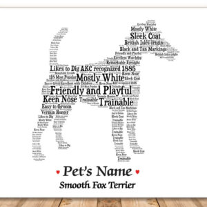 Smooth Fox Terrier Dog with FREE Dog's Name + Giftwrap