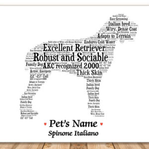 Spinone Italiano Dog with FREE Dog's Name + Giftwrap