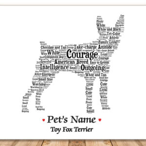Toy Fox Terrier Dog with FREE Dog's Name + Giftwrap