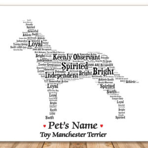 Toy Manchester Terrier Dog with FREE Dog's Name + Giftwrap