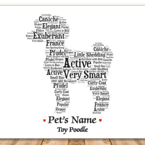 Toy Poodle Dog with FREE Dog's Name + Giftwrap