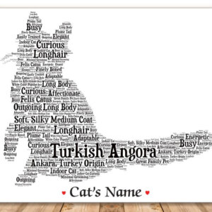 Turkish Angora Cat Lovers Gifts FREE Cat's Name + Giftwrap