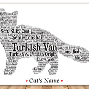 Turkish Van Cat Lovers Gifts with FREE Cat's Name + Giftwrap