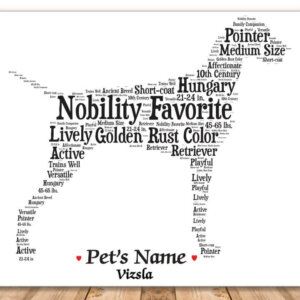 Vizsla Dog with FREE Dog's Name + Giftwrap