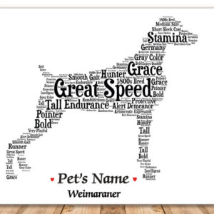 Weimaraner Dog with FREE Dog's Name + Giftwrap