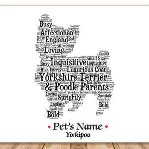 Yorkipoo Dog with FREE Dog's Name + Giftwrap